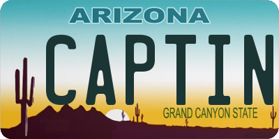 AZ license plate CAPTIN