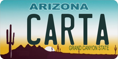 AZ license plate CARTA