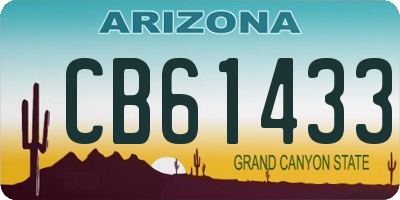 AZ license plate CB61433