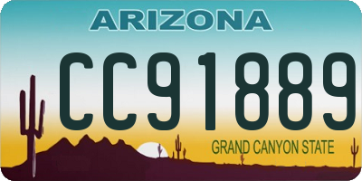 AZ license plate CC91889