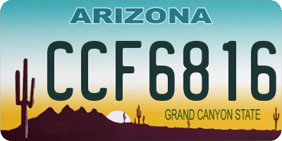 AZ license plate CCF6816