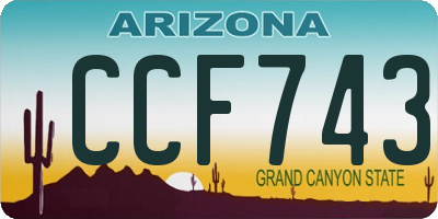 AZ license plate CCF743