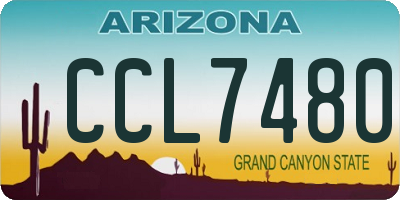 AZ license plate CCL7480