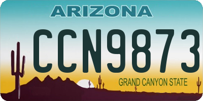 AZ license plate CCN9873