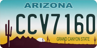 AZ license plate CCV7160