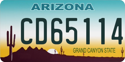 AZ license plate CD65114