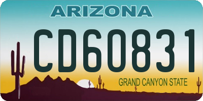 AZ license plate CD6O831