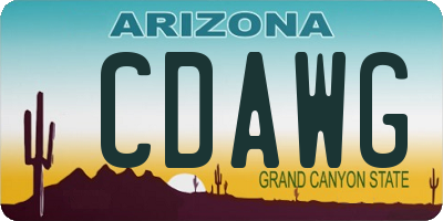 AZ license plate CDAWG