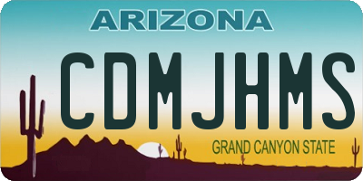 AZ license plate CDMJHMS