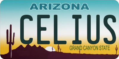 AZ license plate CELIUS