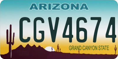 AZ license plate CGV4674