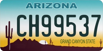 AZ license plate CH99537