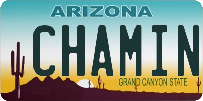 AZ license plate CHAMIN