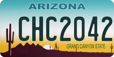 AZ license plate CHC2042