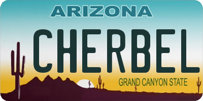 AZ license plate CHERBEL