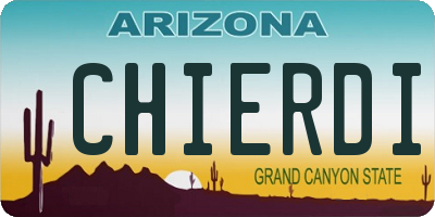 AZ license plate CHIERDI