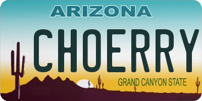 AZ license plate CHOERRY