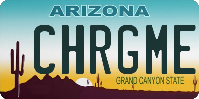 AZ license plate CHRGME