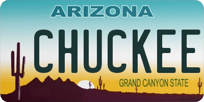 AZ license plate CHUCKEE