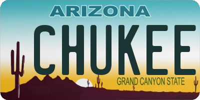 AZ license plate CHUKEE