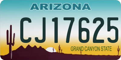 AZ license plate CJ17625