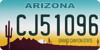 AZ license plate CJ51096