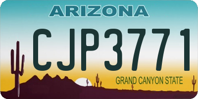 AZ license plate CJP3771