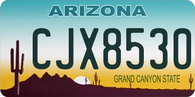 AZ license plate CJX8530