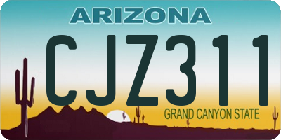 AZ license plate CJZ311