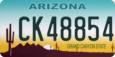 AZ license plate CK48854