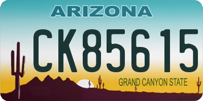 AZ license plate CK85615