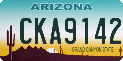 AZ license plate CKA9142