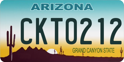 AZ license plate CKT0212