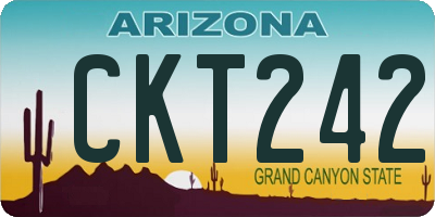 AZ license plate CKT242