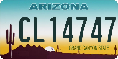 AZ license plate CL14747