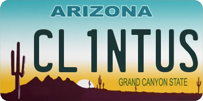 AZ license plate CL1NTUS