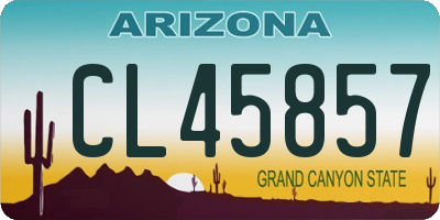 AZ license plate CL45857