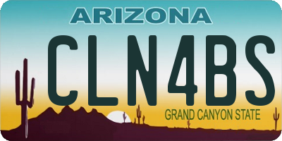 AZ license plate CLN4BS