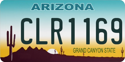 AZ license plate CLR1169