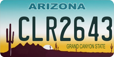 AZ license plate CLR2643