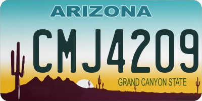 AZ license plate CMJ4209