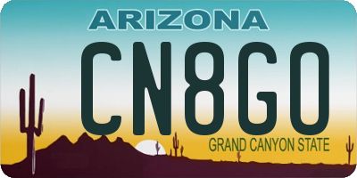 AZ license plate CN8GO