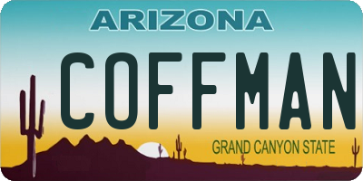 AZ license plate COFFMAN