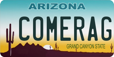 AZ license plate COMERAG