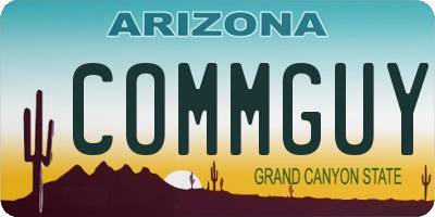 AZ license plate COMMGUY