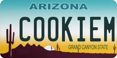 AZ license plate COOKIEM