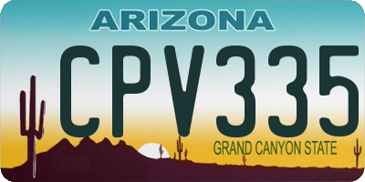 AZ license plate CPV335