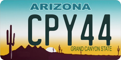 AZ license plate CPY44