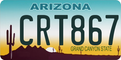 AZ license plate CRT867