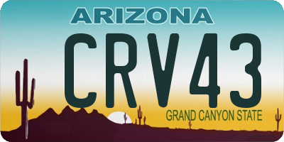 AZ license plate CRV43